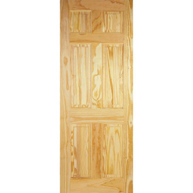Clear Pine Unfinished 6 Panel Internal Door 2032mm x 813mm x 35mm product image