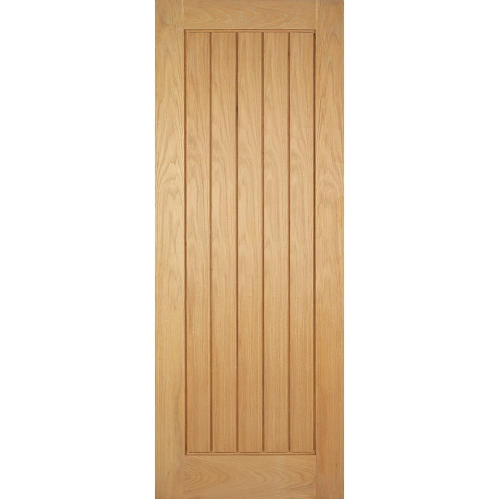 Photograph of Mexicano Oak Prefinished Vertical 5 Panel Internal Door 1981mm x 686mm x 35mm