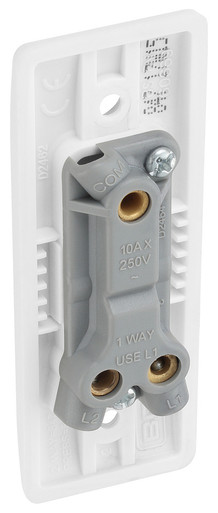 Further photograph of WHITE NEXUS 10AX 1GANG 2WAY ARCHITRAVE SWITCH