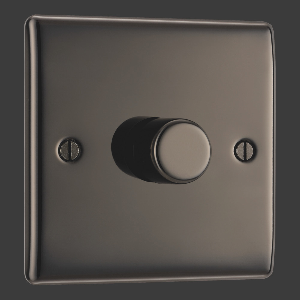Photograph of BLACK NICKEL 1GANG 2WAY DIMMER SWITCH