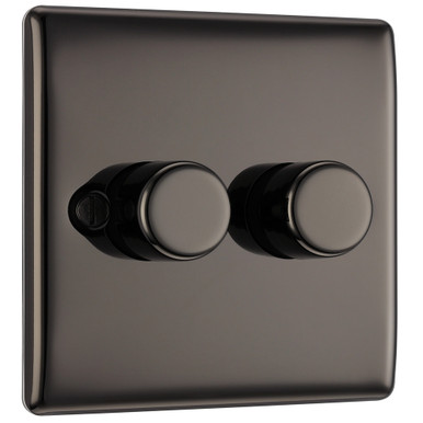 BLACK NICKEL 2GANG 2WAY DIMMER SWITCH product image