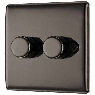 Further photograph of BLACK NICKEL 2GANG 2WAY DIMMER SWITCH