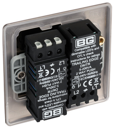 Further photograph of BLACK NICKEL 2GANG 2WAY DIMMER SWITCH