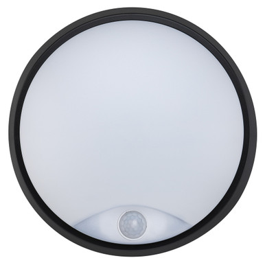 Further photograph of ECO ROUND BULKHEAD PIR IP54 C/W BLACK & WHITE TRIM