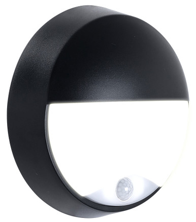 Eco Round Bulkhead Eyelid Pir Ip54 C/W Black & White Trim product image