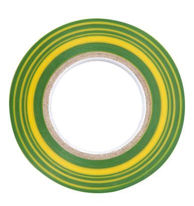 Further photograph of YELLOW/GREEN ELECTRICAL TAPE 20MTR REEL