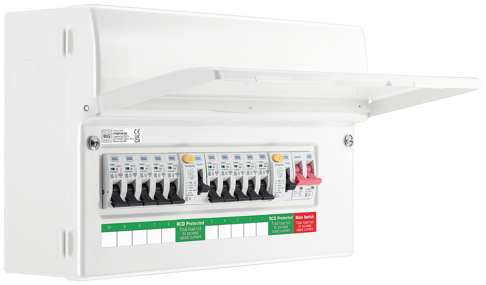 Photograph of 10 WAY CONSUMER UNIT FULLY POPULATED