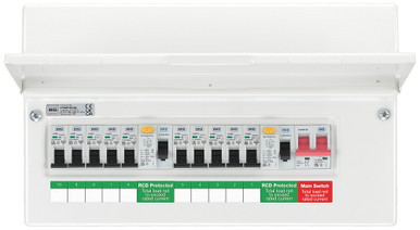 Further photograph of 10 WAY CONSUMER UNIT FULLY POPULATED