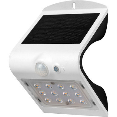 Further photograph of SOLAR GUARDIAN PIR WALL LIGHT WHITE IP65