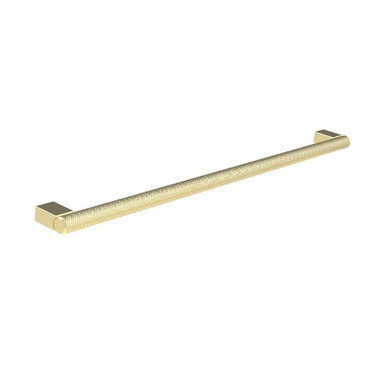 Further photograph of MADRID 346MM KNURLED HANDLE S/STEEL B/BRASS 320MM CENTRES