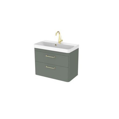 Further photograph of HYDE 70CM 2 DRAWER WALL MOUNTED UNIT - MATTE SAGE HY070W2.MS.2