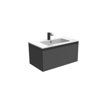 SANEUX UNI 80CM 1 DRAWER WALL MOUNTED UNIT - MATTE ANTHRACITE product image