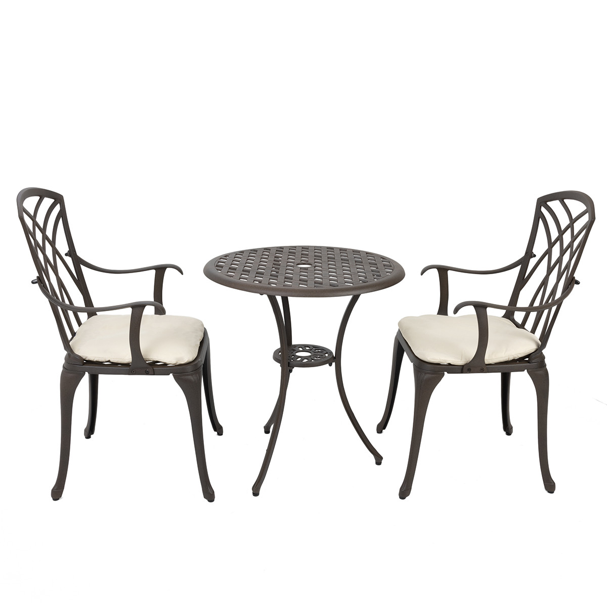 Photograph of Charles Bentley Cast Aluminium Bistro Table And Chair set