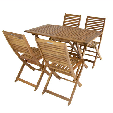 Charles Bentley  Acacia Hardwood 5pc Garden Furniture Set product image