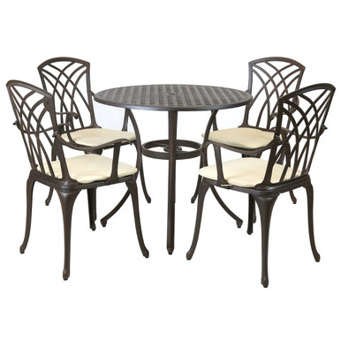 Bentley Garden Cast Aluminium Stamford 5 Piece Furniture Set With Cushions product image