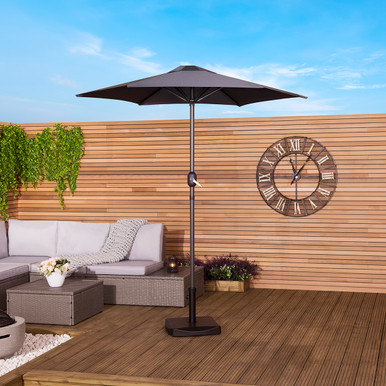 Charles Bentley 2m Patio Market Garden Umbrella - Black product image