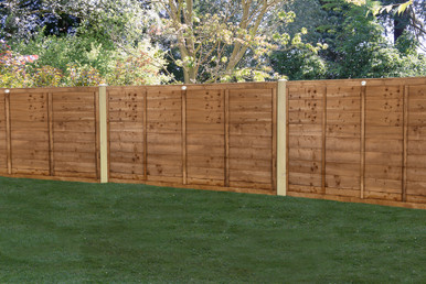 6ft x 3ft (1.83m x 0.91m) Brown Pressure Treated Superlap Fence Panel - Pack of 4 (Home Delivery) product image