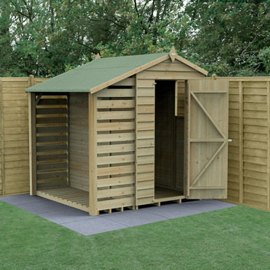 4LIFE Apex Shed 5x7 - Single Door - No Windows - With Lean