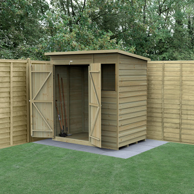 4LIFE Pent Shed 6x4 - 1 Window - 1 Window - Double Door (Home Delivery) product image