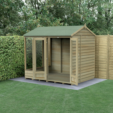 4LIFE Reverse Apex Summerhouse 8x6 - Double Door - 5 Window (Home Delivery) product image
