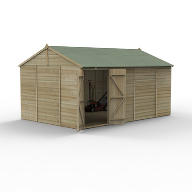 Beckwood 15x10 Reverse Apex Shed - No Windows - Double Door (Home Delivery) product image