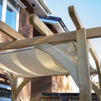 Further photograph of Ultima Pergola - 2.4 x 2.4m with Canopy