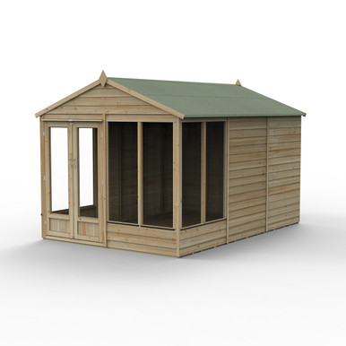 Further photograph of 4LIFE Apex Summerhouse 8x12 - Double Door - 6 Window (Home Delivery)