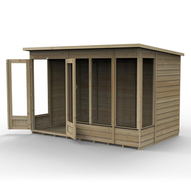 Further photograph of 4LIFE Pent Summerhouse 10x6 - Double Door - 5 Window (Home Delivery)