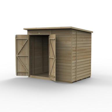 Beckwood 7x5 Pent Shed - No Windows - Double Door (Installed) product image