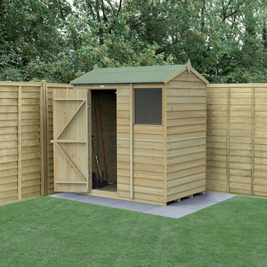 4LIFE Reverse Apex Shed 6x4 - Single Door - 1 Window (Installation) product image