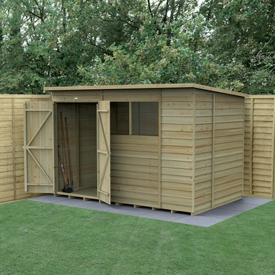 4LIFE Pent Shed 10x6 - 2 Windows - Double Door (Home Delivery) product image