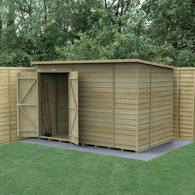 4LIFE Pent Shed 10x6 - No Windows - Double Door (Home Delivery) product image