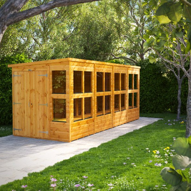 16x6 Power Pent Potting Shed, Double Doors product image