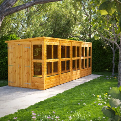 18x6 Power Pent Potting Shed, Double Doors product image