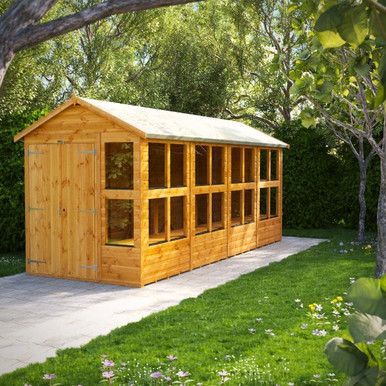 16x6 Power Apex Potting Shed, Double Doors product image