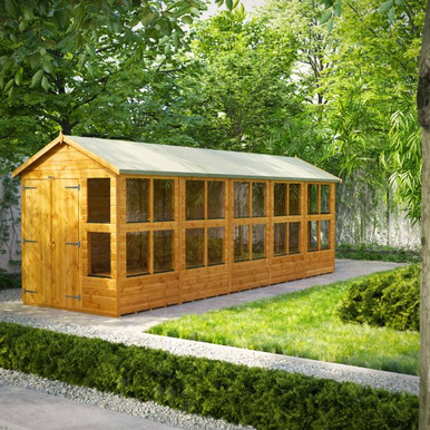 20x6 Power Apex Potting Shed, Double Doors product image