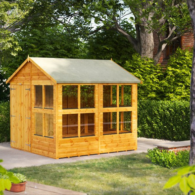 8x8 Power Apex Potting Shed, Double Doors product image