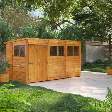 12x6 Power Overlap Pent, Double Doors product image