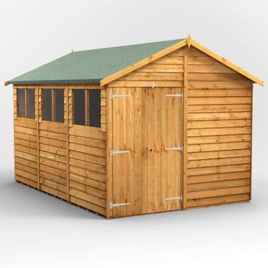 12x8 Power Overlap Apex, Double Doors product image
