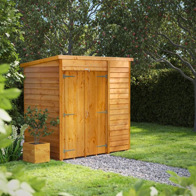 6x4 Power Overlap Pent, No Windows, Double Doors product image