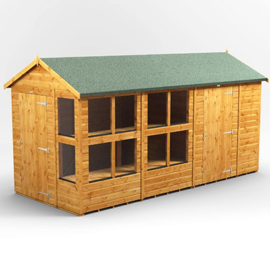 14x6 Power Apex Potting Shed Combi (includes 6ft Side Store) product image