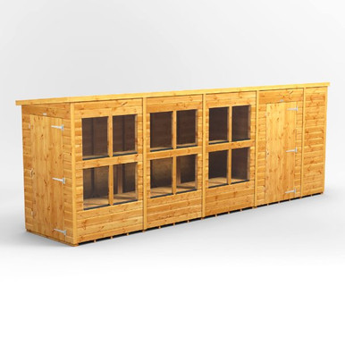 18x4 Power Pent Potting Shed Combi (includes 6ft Side Store) product image