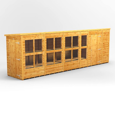 20x4 Power Pent Potting Shed Combi (includes 6ft Side Store) product image