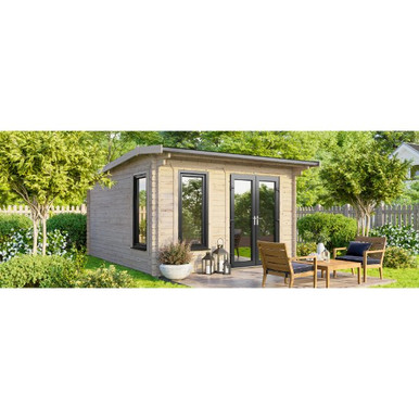 12x12 Power Apex Log Cabin, Doors to the Right - 44mm product image