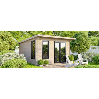 12x14 Power Pent Log Cabin, Doors to the Right - 44mm product image