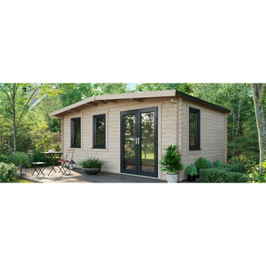 12x18 Power Chalet Log Cabin, Doors to the Right - 44mm product image