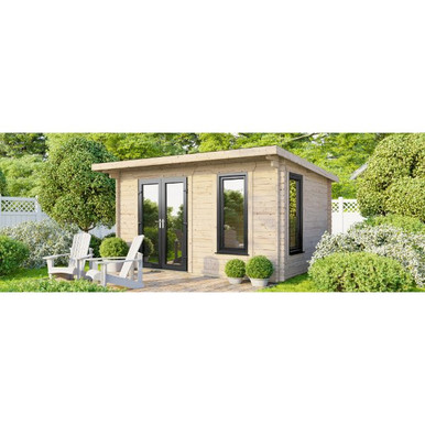 14x8 Power Pent Log Cabin, Doors to the Left - 44mm product image