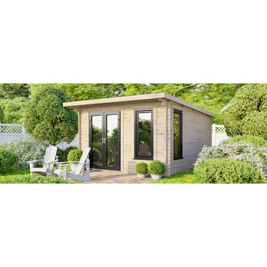 12x12 Power Pent Log Cabin, Doors to the Left - 44mm product image