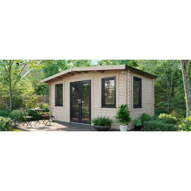 8x16 Power Chalet Log Cabin, Doors Central - 44mm product image
