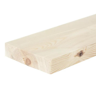 Softwood Timber, Planed Scandinavian Redwood, Green, 150mm x 38mm product image